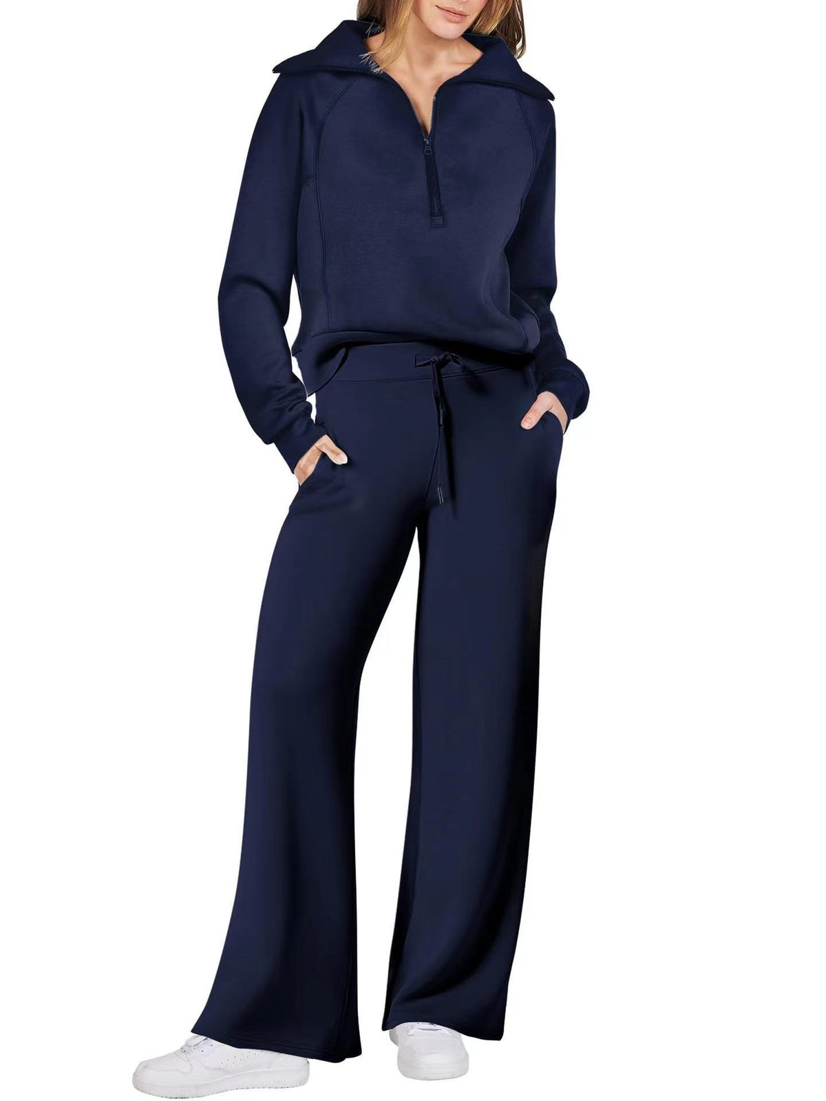 Women's Casual Sport Two-Piece Set In Solid Colours