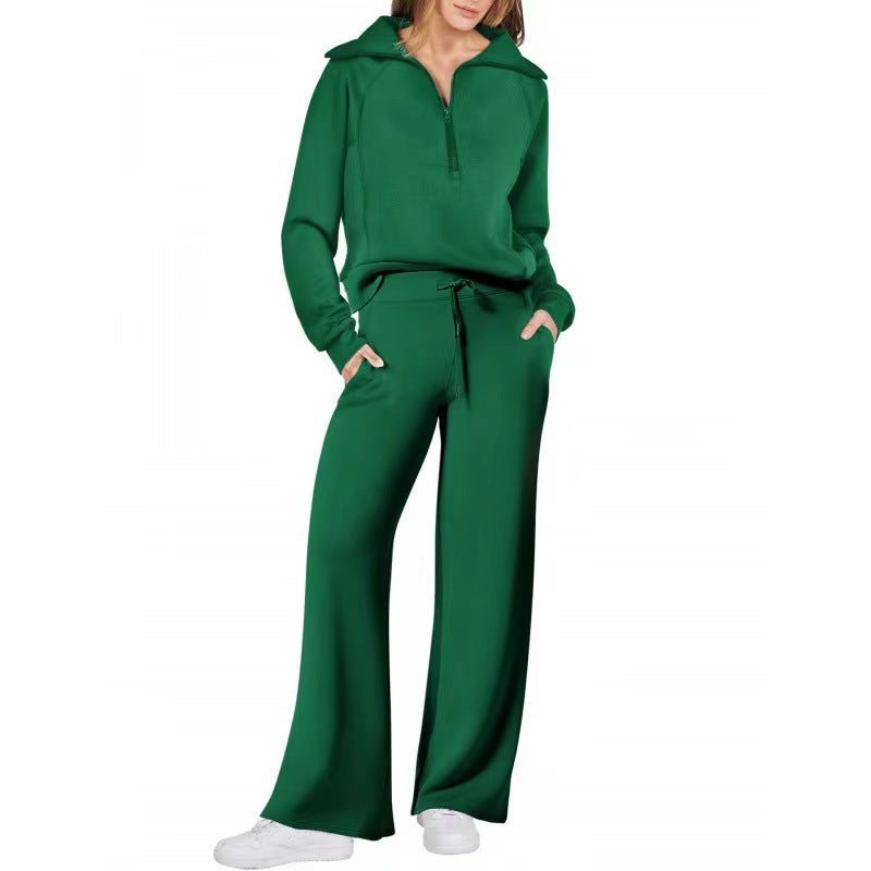 Women's Casual Sport Two-Piece Set In Solid Colours