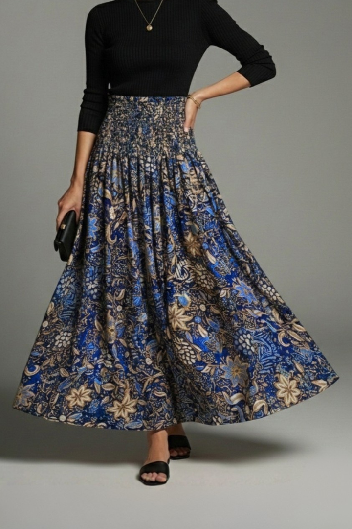 Women’s Skirt with Elastic Waistband and A-Line Cut