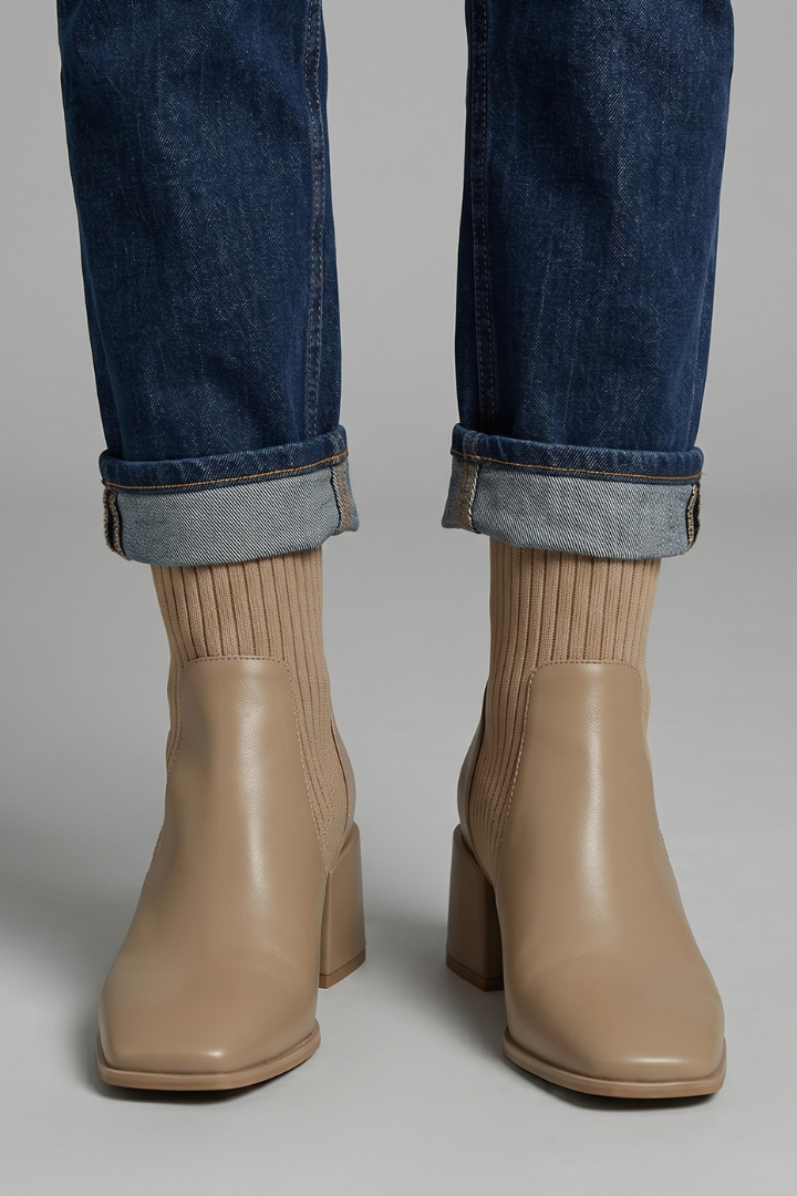 Women's Ankle Boots with Block Heel Design for Fall
