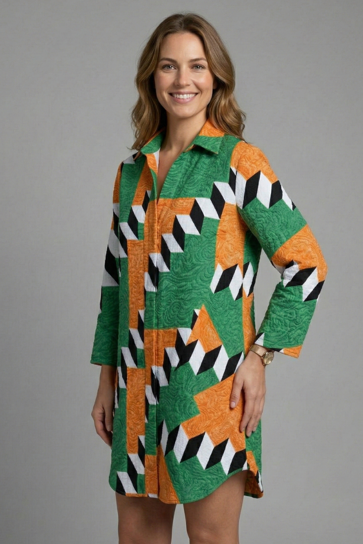 Women’s Beach Dress with Hood and Short Sleeves