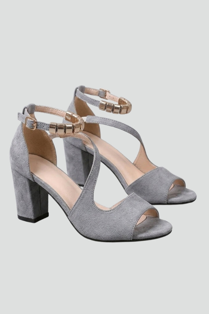 Women's Block Heel Sandals with Adjustable Strap and Stable Sole