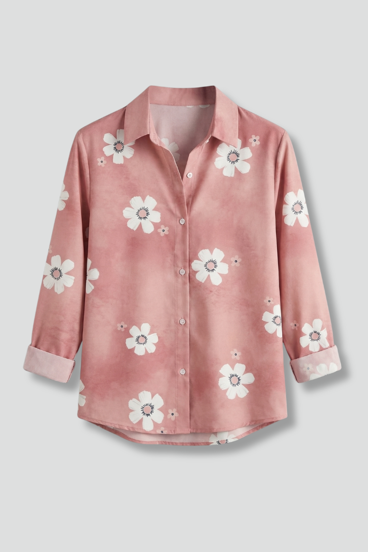 Women’s Blouse with Collar Neck and Button Fastening