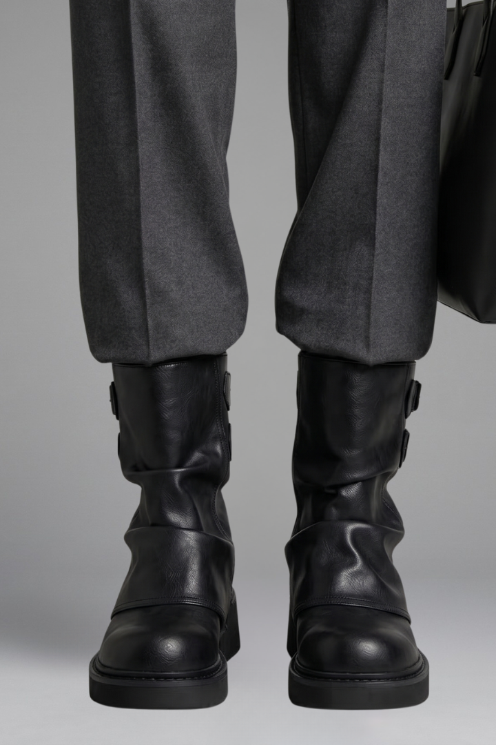 Women's Boots with Side Buckle Accents for Fall