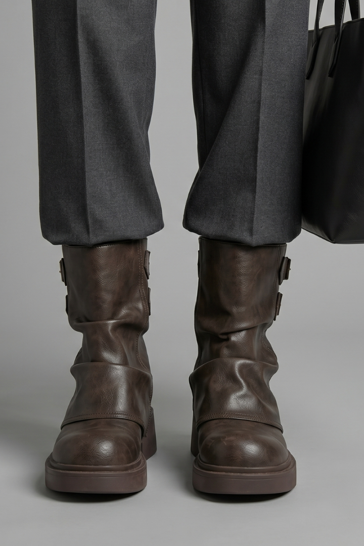 Women's Boots with Side Buckle Accents for Fall