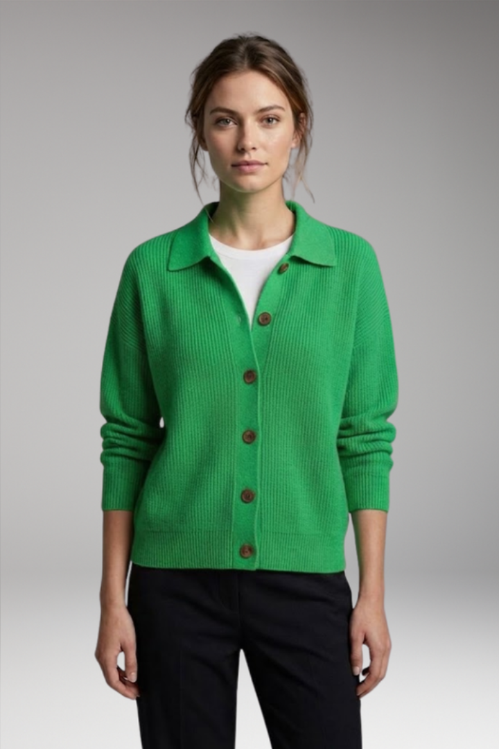 Women’s Cardigan with Button Closure and Collar