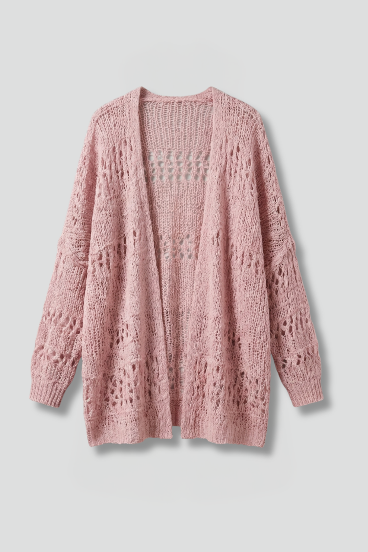 Women’s Cardigan with Open Front and Long Sleeves