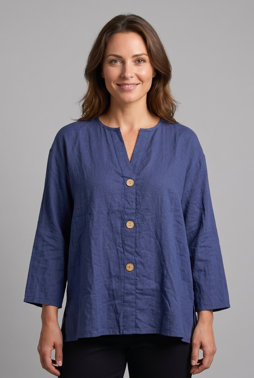 Women's Elegant Blouse with Button Front for Office Wear