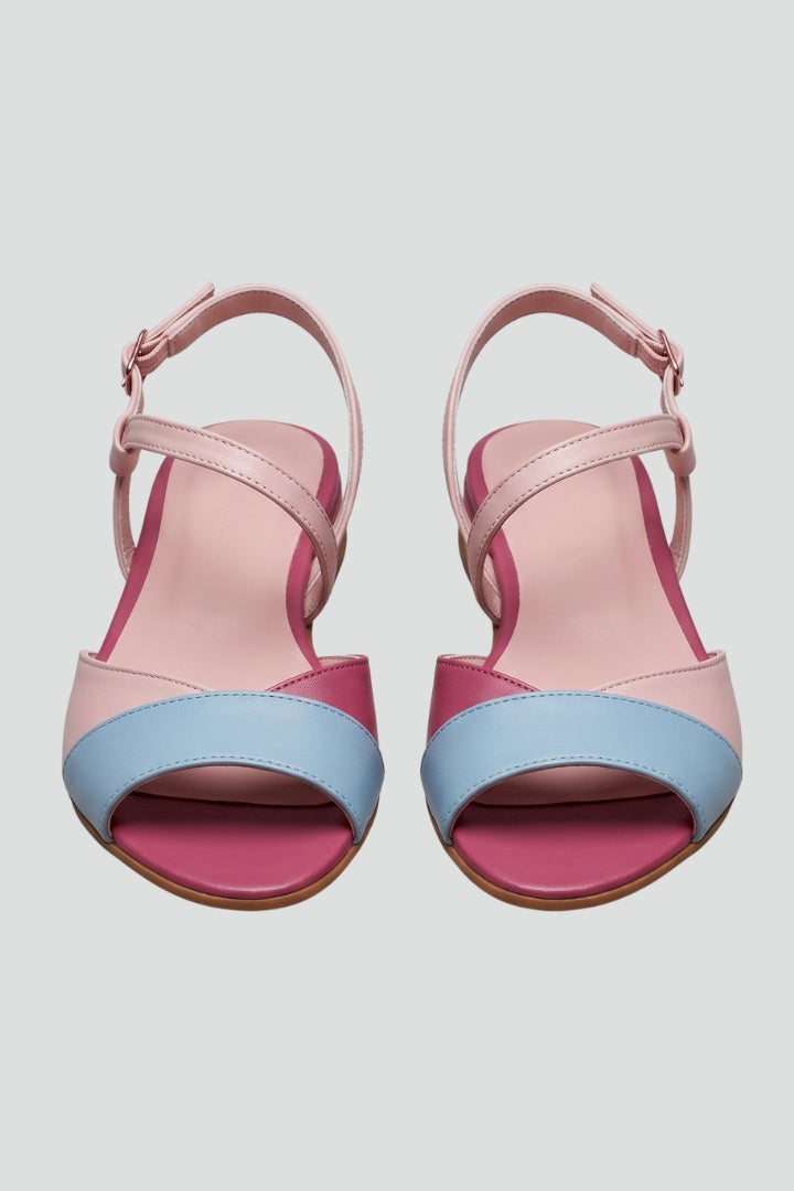 Women's Flat Sandals with Low Heel and Cushioned Insole