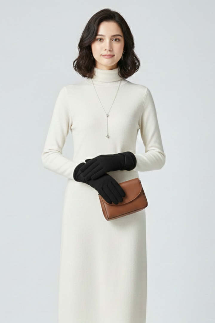 Women’s Gloves with Inner Lining and Adjustable Strap