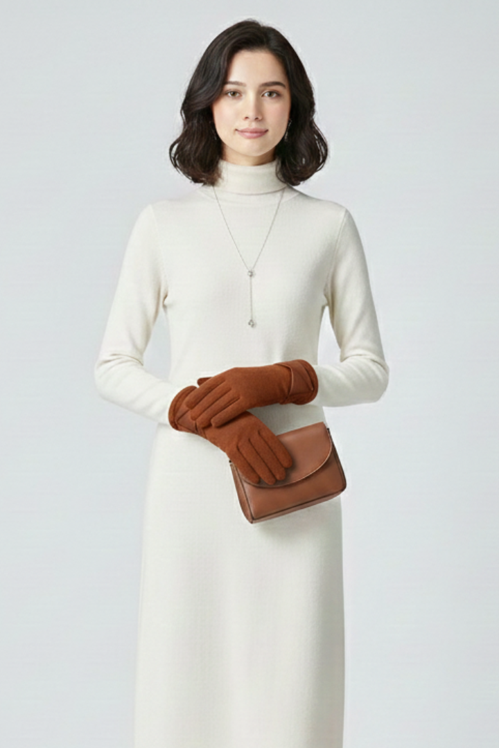 Women’s Gloves with Inner Lining and Adjustable Strap