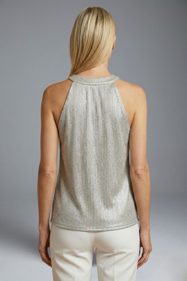 Women’s Halter Top with Round Neck and Sleeveless Design