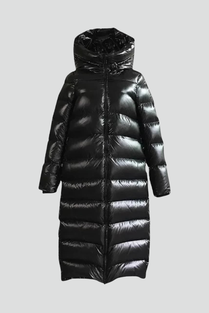 Women’s Hooded Jacket with Full Zip and Quilted Surface