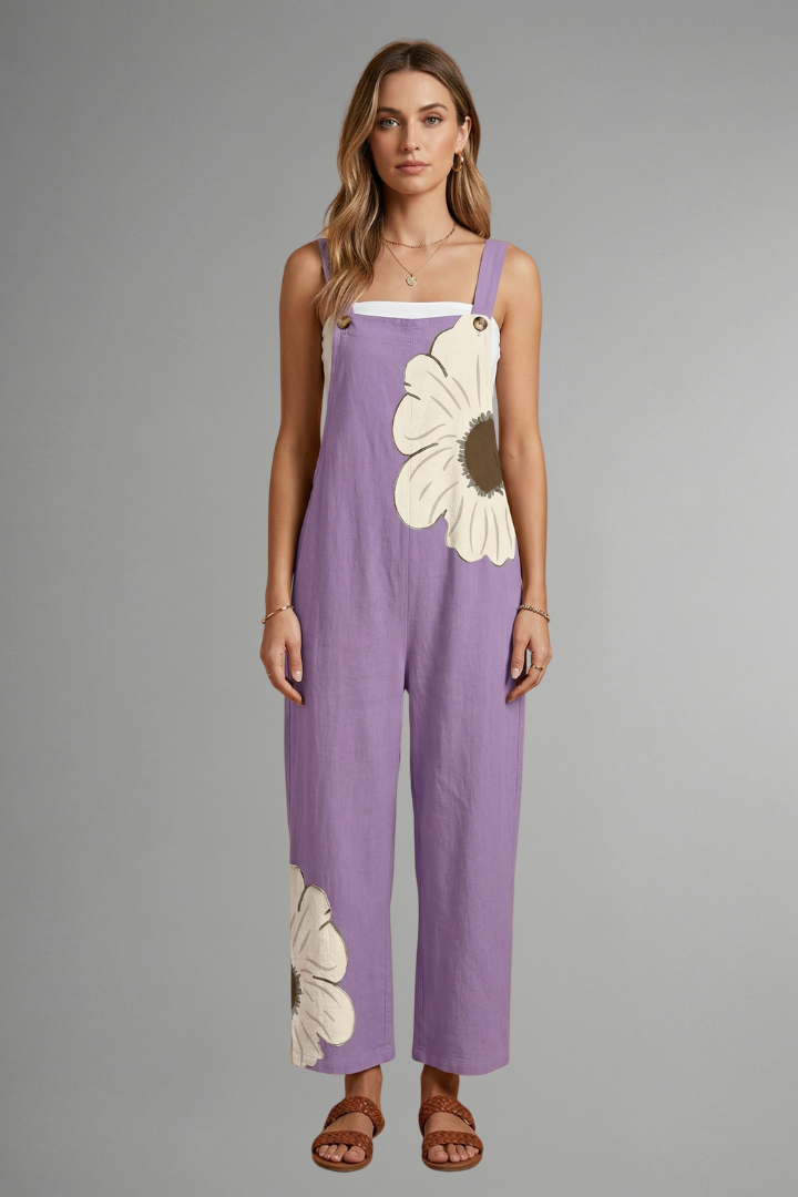 Women’s Jumpsuit with Adjustable Straps and Wide Legs