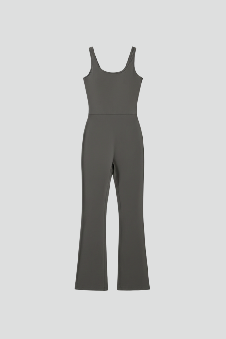 Women’s Jumpsuit with Sleeveless Cut and Flared Legs