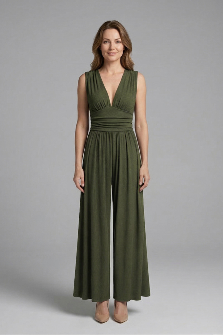 Women’s Jumpsuit with Sleeveless Design and Wide Leg