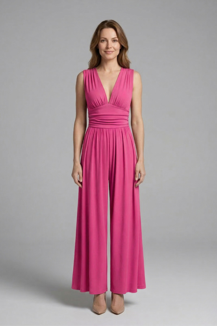 Women’s Jumpsuit with Sleeveless Design and Wide Leg