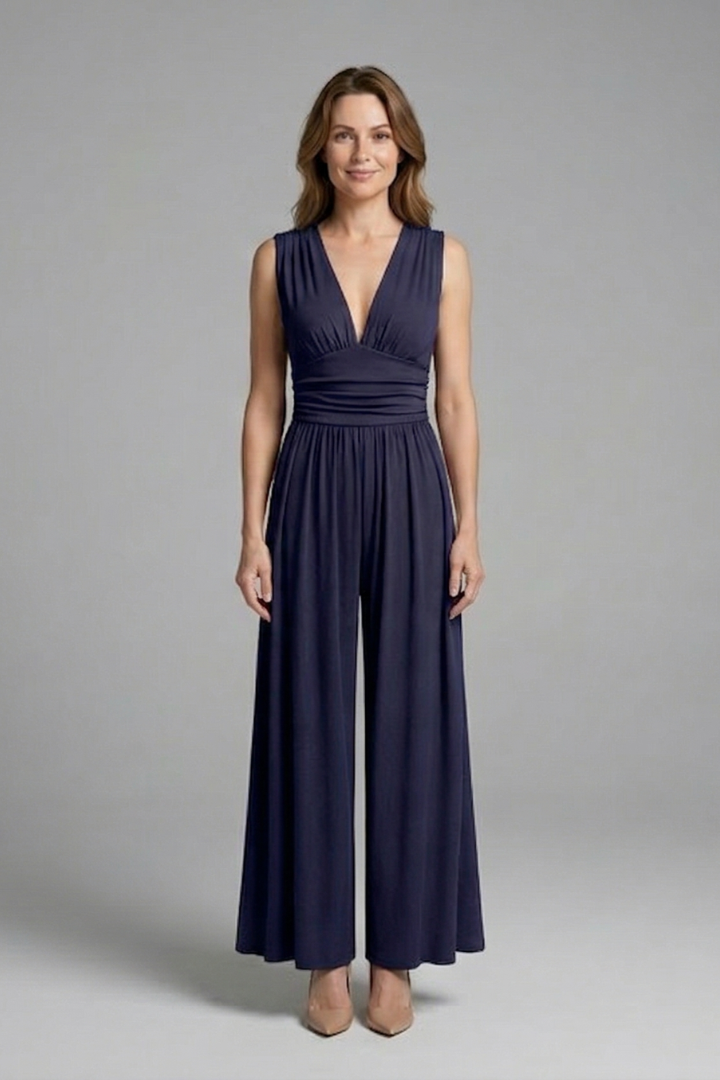 Women’s Jumpsuit with Sleeveless Design and Wide Leg
