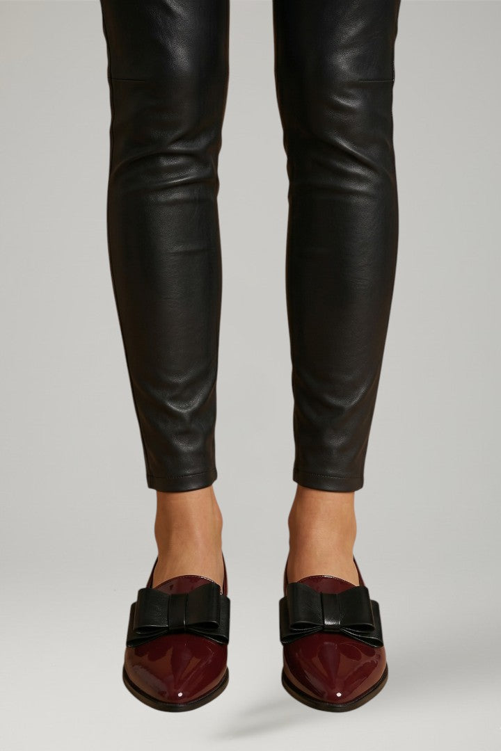 Women's Leather Loafers with Slip On Design and Flexible Sole