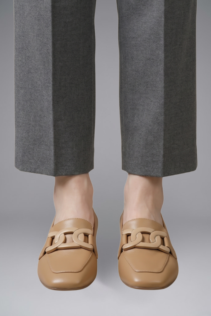 Women's Leather Loafers with Slip On Design for All Season Wear
