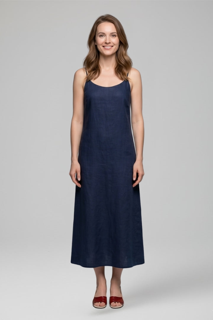 Women's Leather Sandals with Block Heel and Buckle