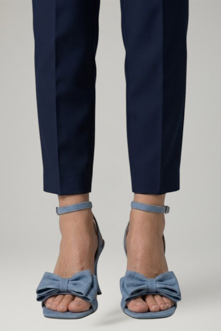 Women's Leather Sandals with Square Toe and Buckle