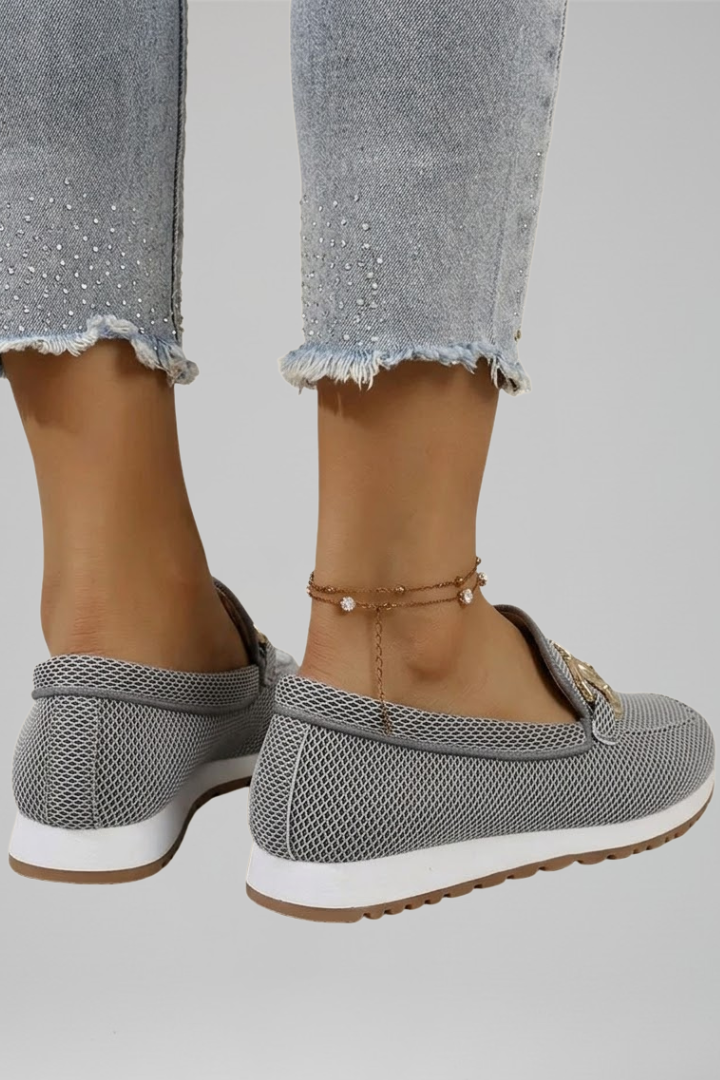 Women's Loafers with Textured Mesh for All-Day Comfort