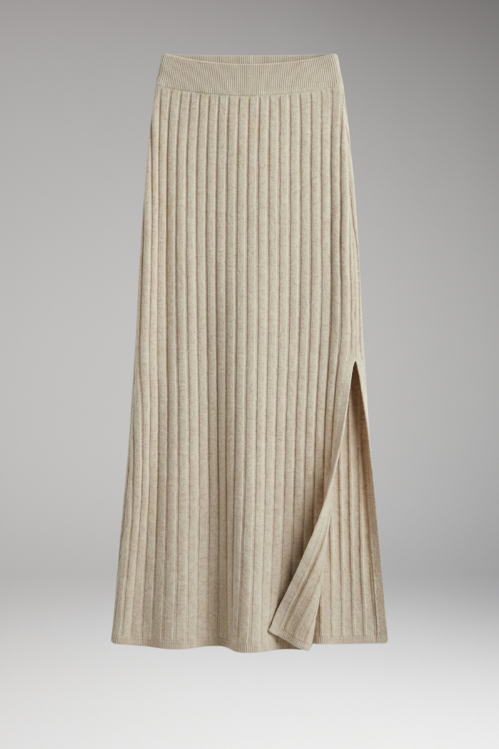 Women’s Maxi Skirt with High Waist and Side Slit