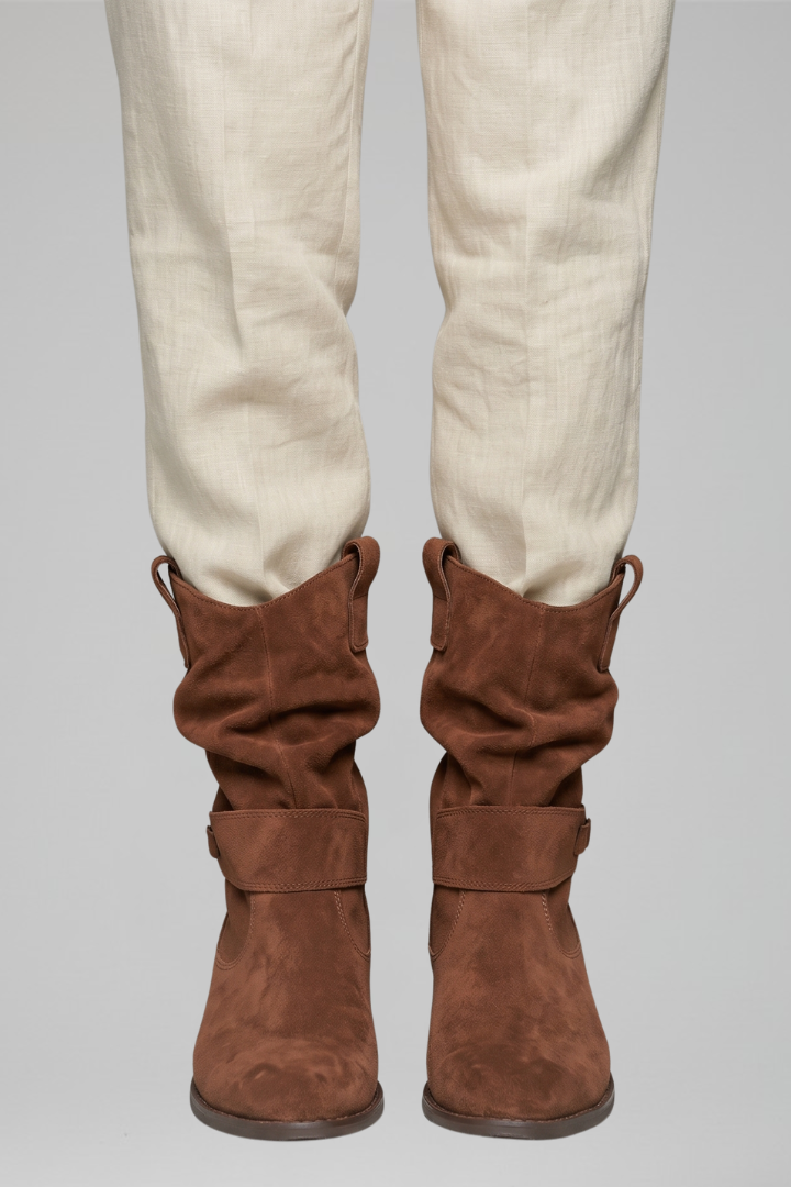 Women's Mid-Calf Boots with Side Zipper for Fall