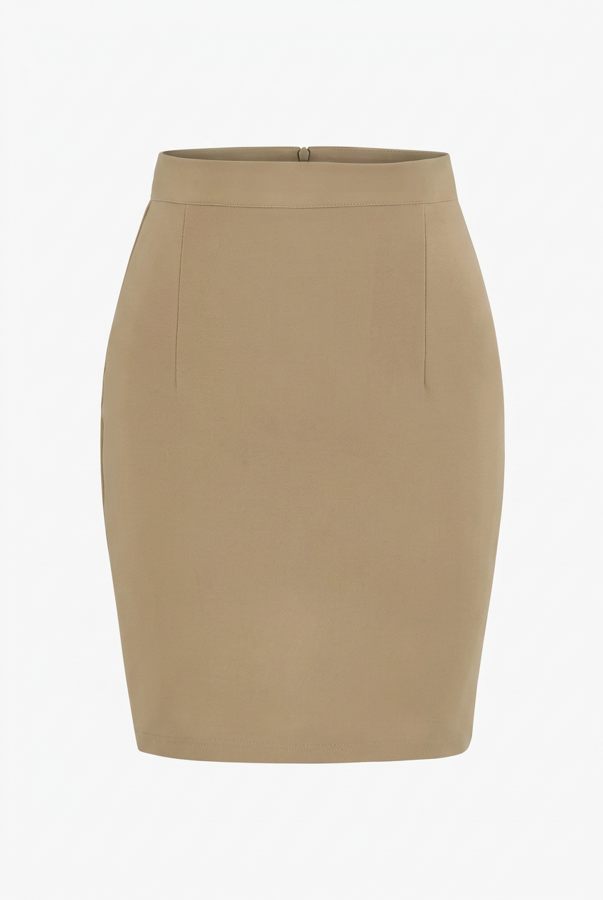 Women’s High-Waist Pencil Skirt with Back Slit