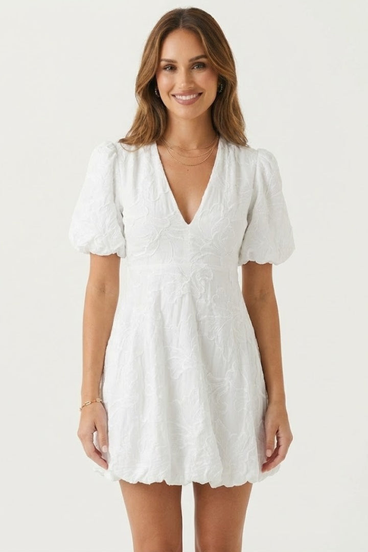 Women’s Mini Dress with Puff Sleeves