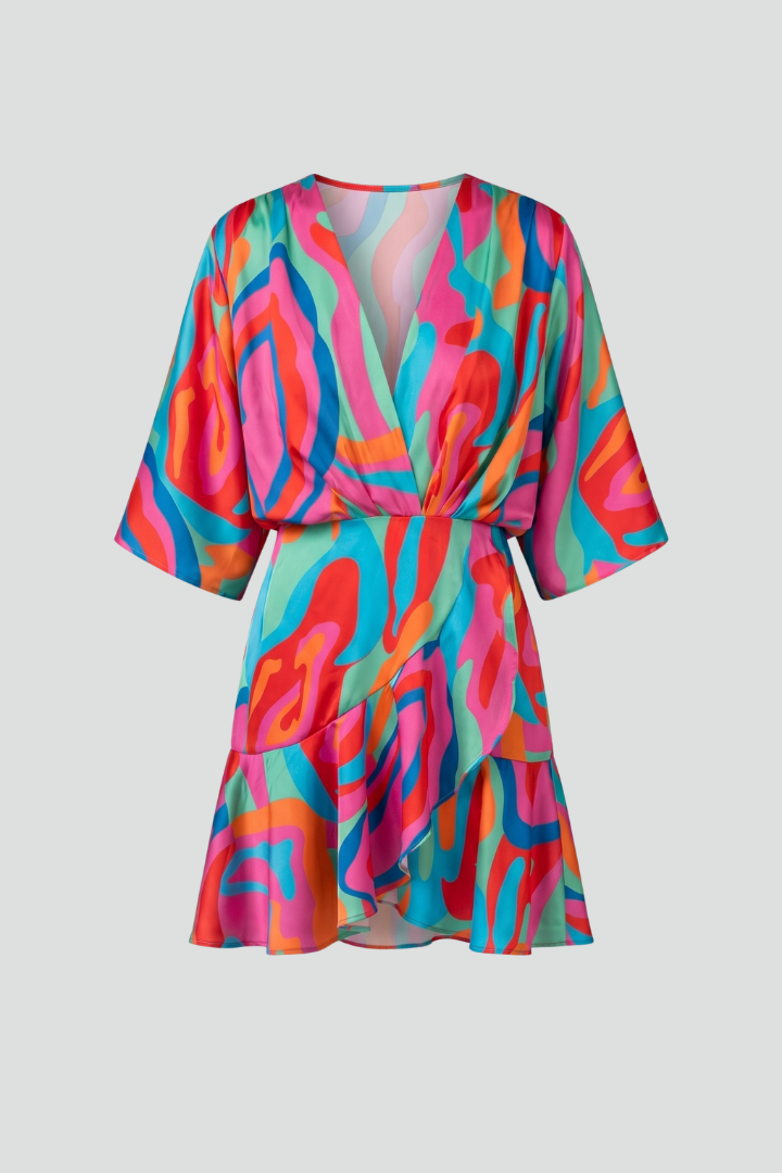 Women's Mini Dress with V-Neck for Summer