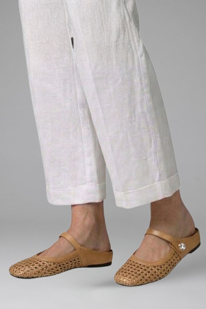 Women's Mules Shoes with Woven Upper for Spring
