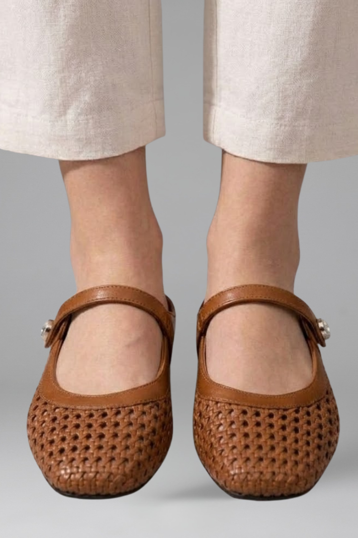 Women's Mules Shoes with Woven Upper for Spring