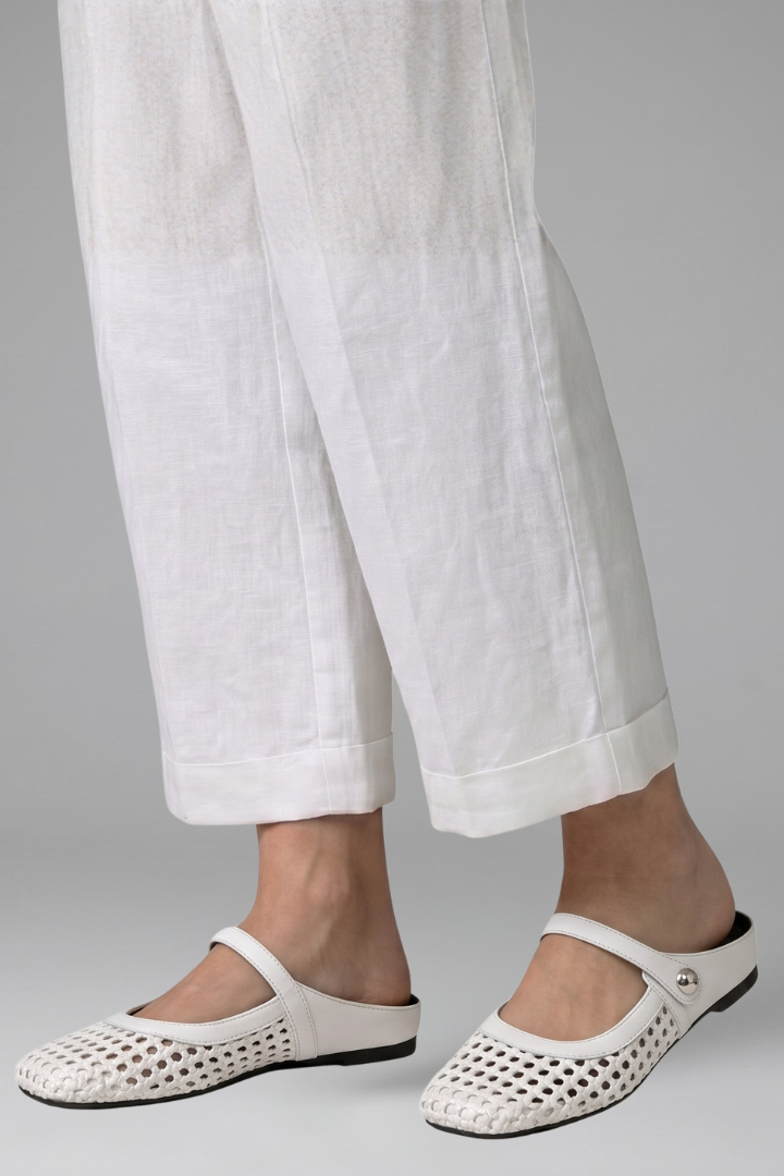 Women's Mules Shoes with Woven Upper for Spring