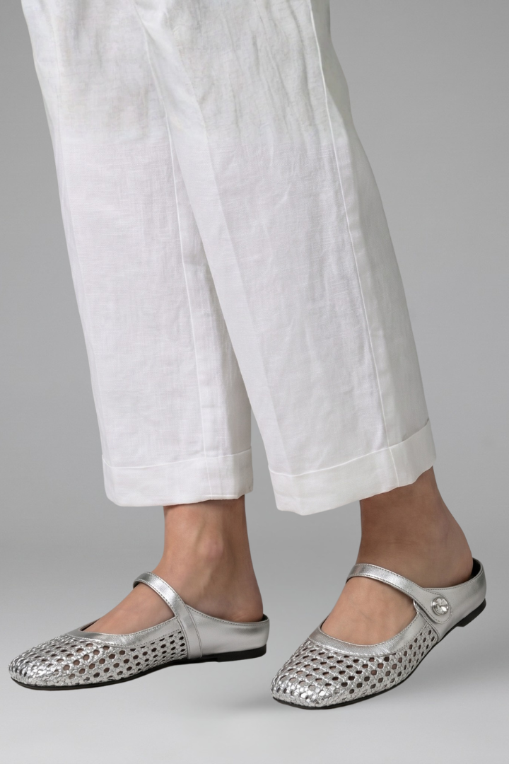 Women's Mules Shoes with Woven Upper for Spring
