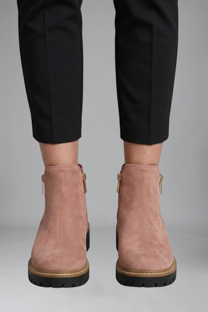 Women's Orthopaedic Ankle Boots with Side Zip Closure for Fall