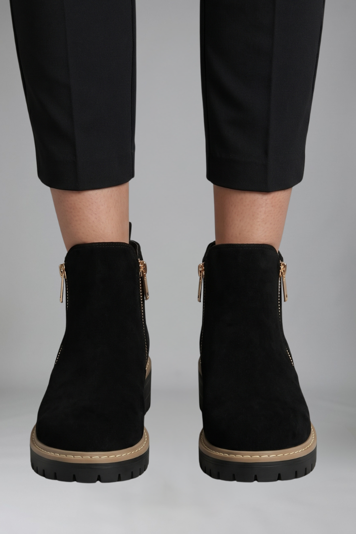Women's Orthopaedic Ankle Boots with Side Zip Closure for Fall