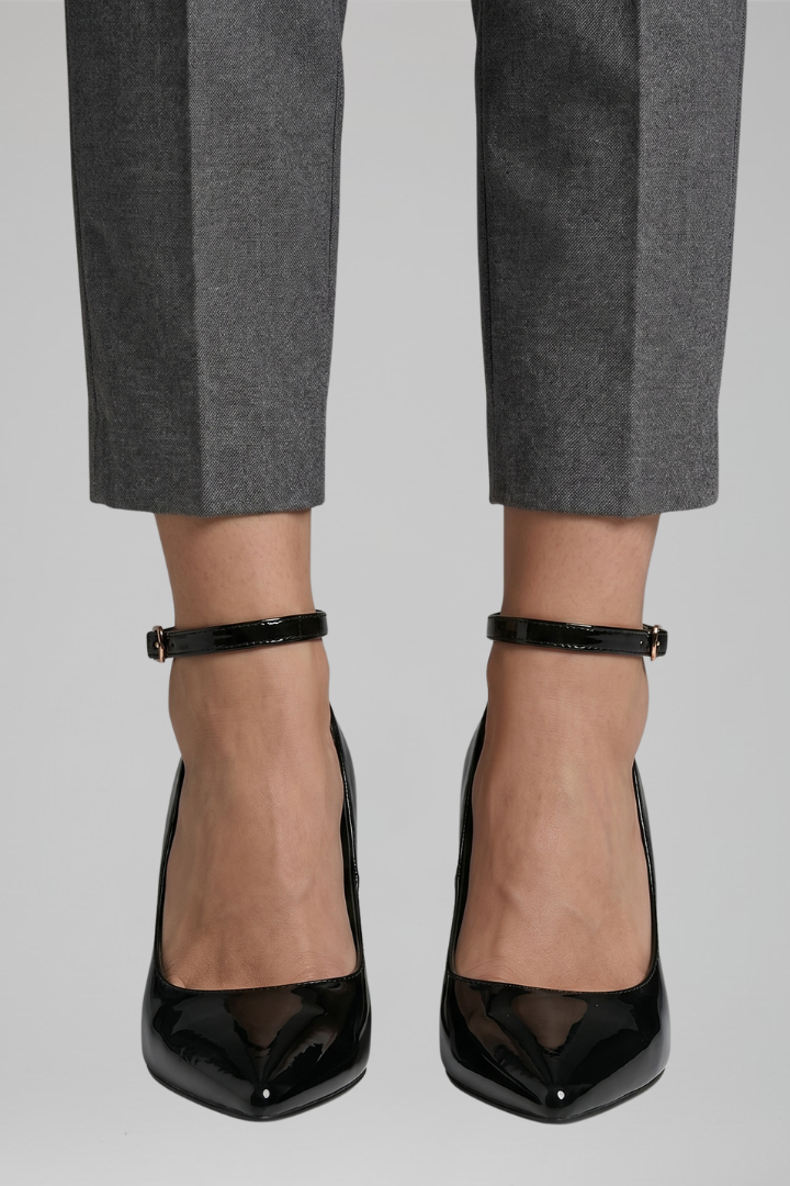 Women's Orthopaedic Block Heel Pumps with Buckle Closure for Formal Occasions