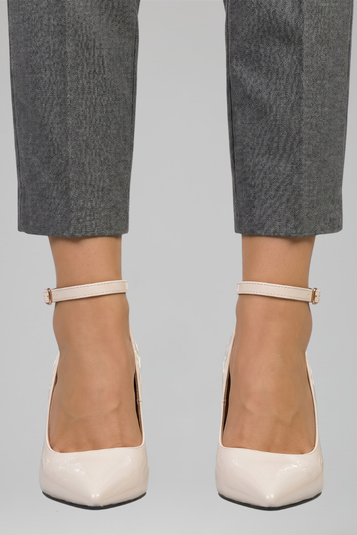 Women's Orthopaedic Block Heel Pumps with Buckle Closure for Formal Occasions
