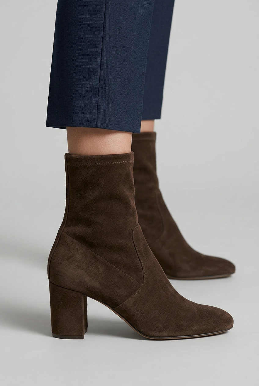 Women's Orthopaedic Heeled Boots with Block Heel for All-Day Comfort