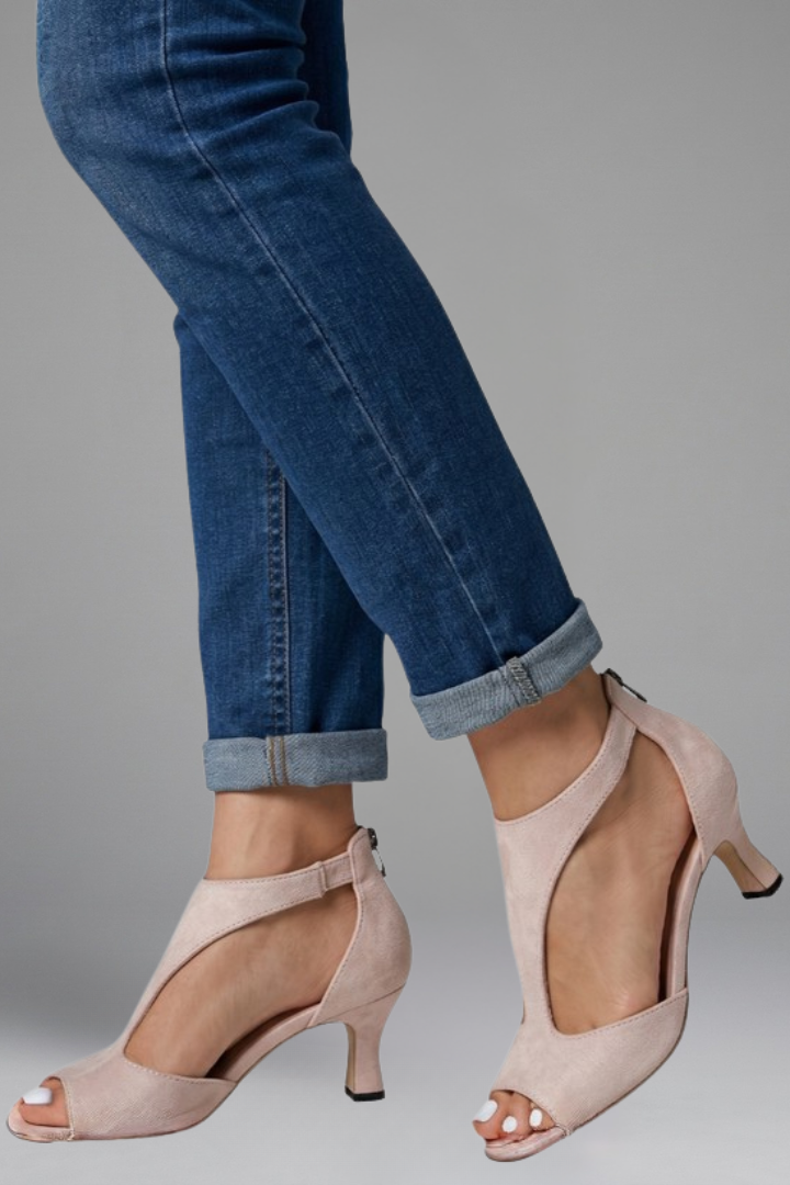 Women's Orthopaedic Heels with Peep Toe Opening for All-Day Comfort
