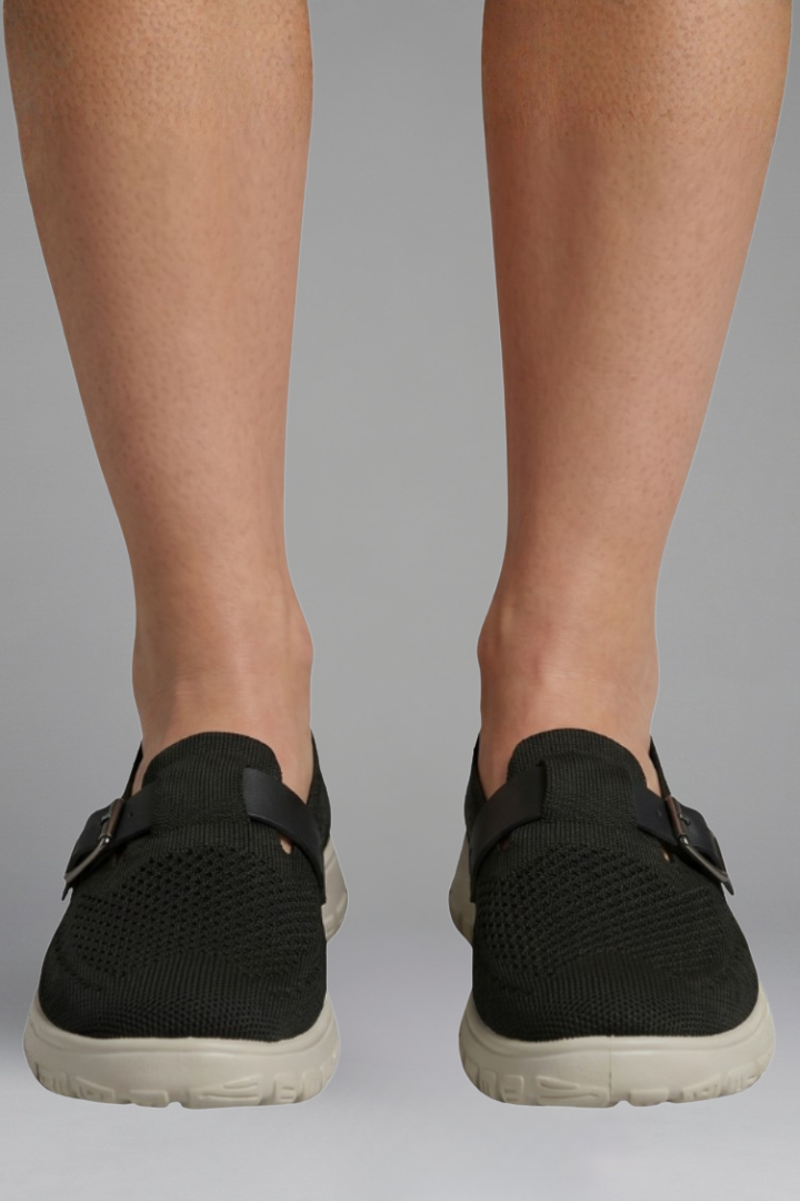 Women's Orthopaedic Loafers with Adjustable Buckle Strap for Everyday Wear