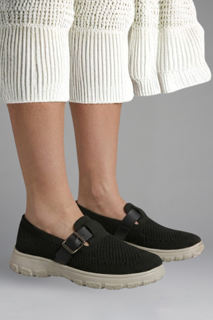 Women's Orthopaedic Loafers with Adjustable Buckle Strap for Everyday Wear
