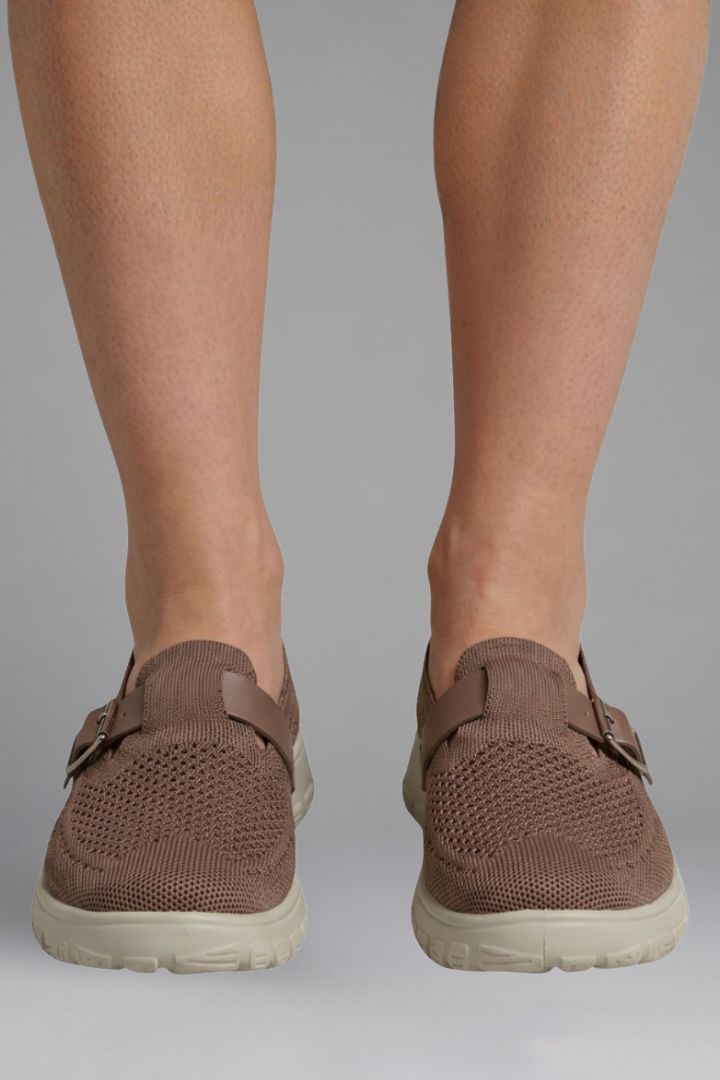 Women's Orthopaedic Loafers with Adjustable Buckle Strap for Everyday Wear