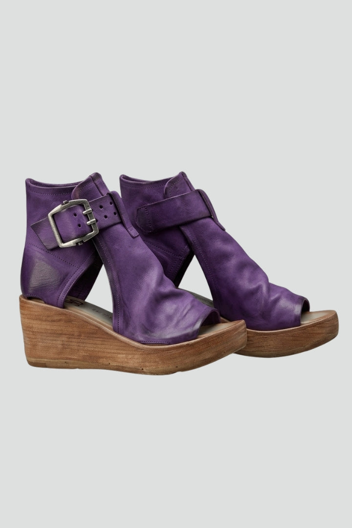 Women's Orthopaedic Wedge Sandals with Buckle and Cushioned Insole