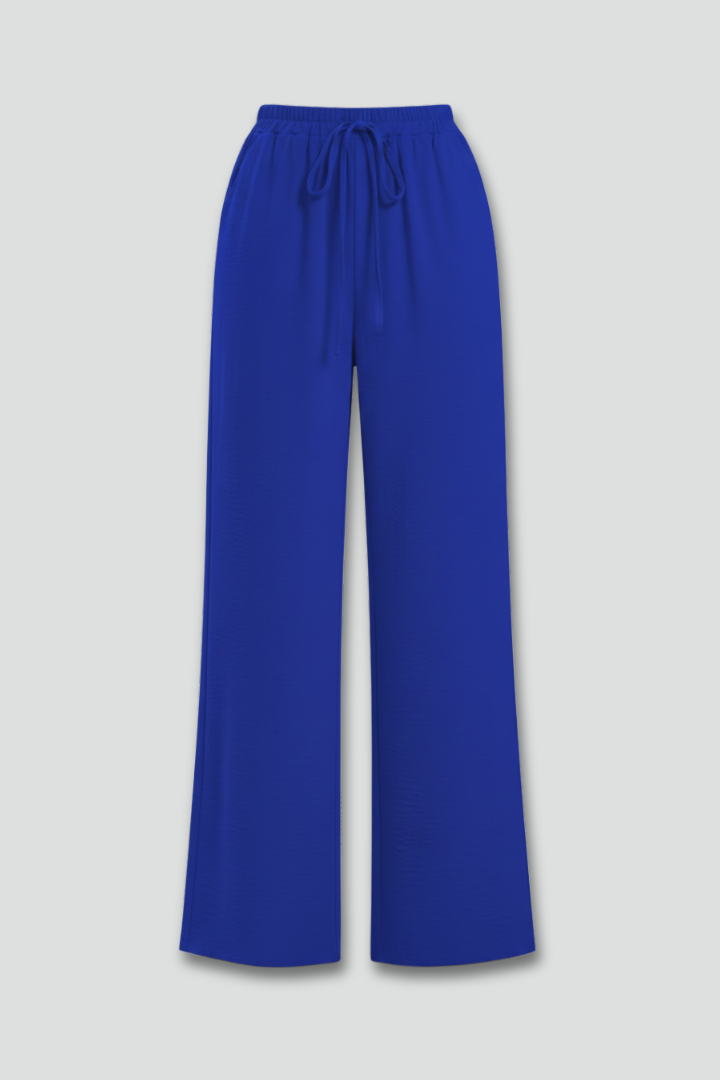 Women’s Palazzo Trousers with Drawstring Waist and Side Pockets