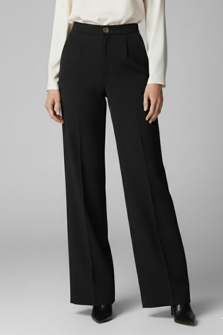 Women’s Palazzo Trousers with High Waist and Wide Legs