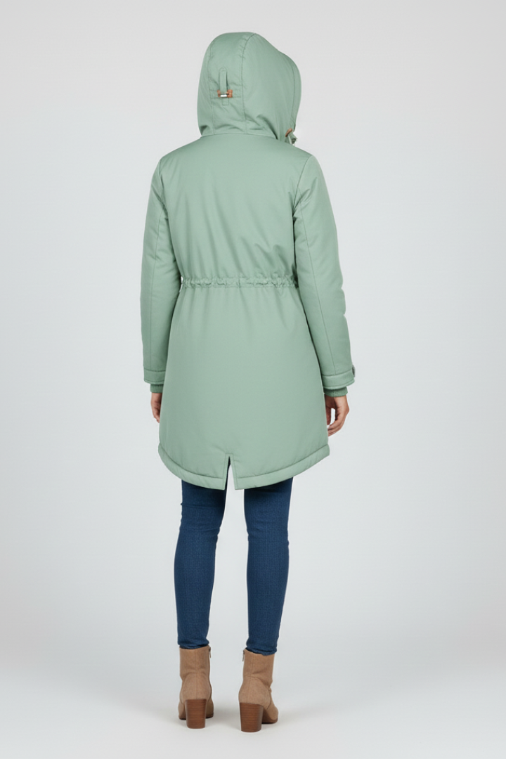 Women’s Parka with Hooded Design and Outer Layer Finish