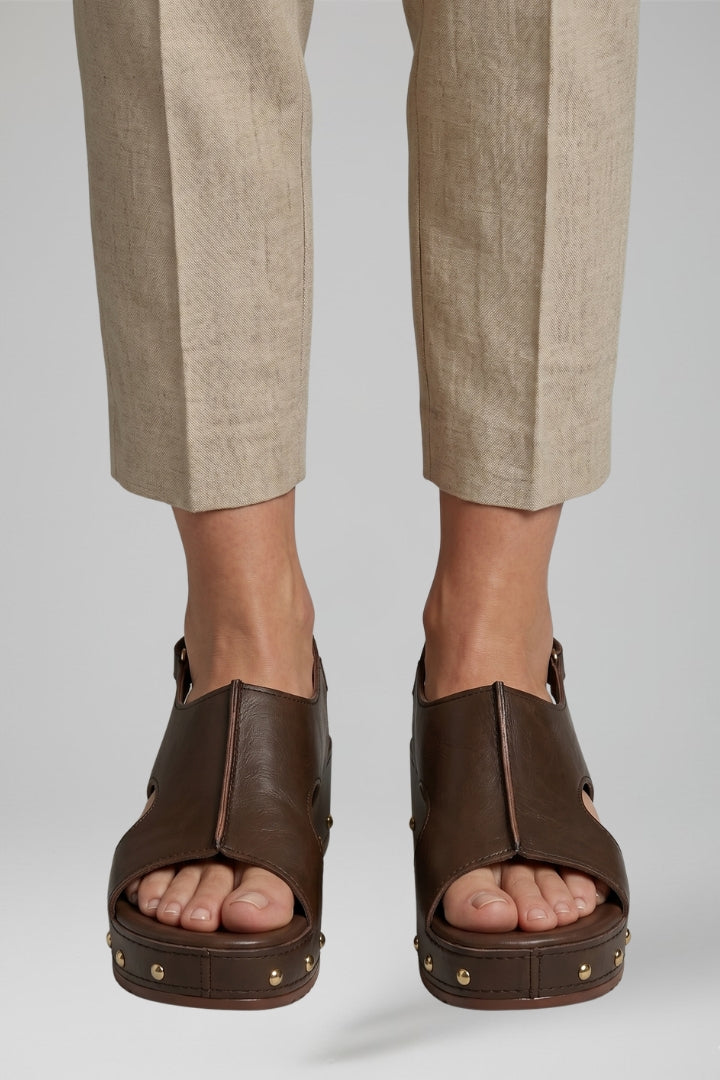 Women's Platform Sandals with Cushioned Footbed and Straps